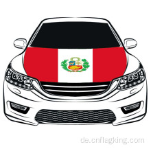 Peru Flagge Autohaubenflagge 100% elastische Stoffe 100*150cm